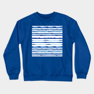 Blue Watercolor Stripes Crewneck Sweatshirt